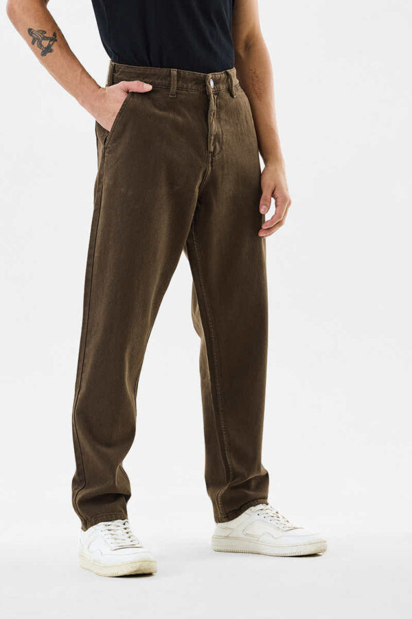 Baggy Fit Mid Rise Dark Brown Jeans - Image 2